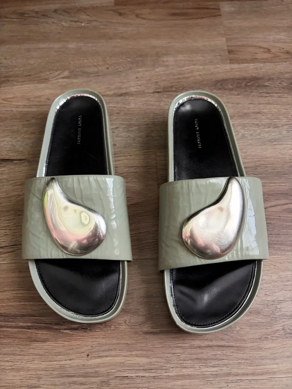 NWOB TORY BURCH PATOS PLATFORM SLIDE SANDALS Sz 10